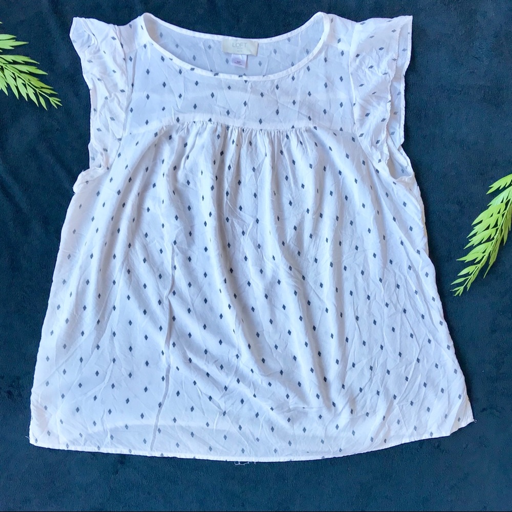 LOFT Flutter Sleeve Blouse